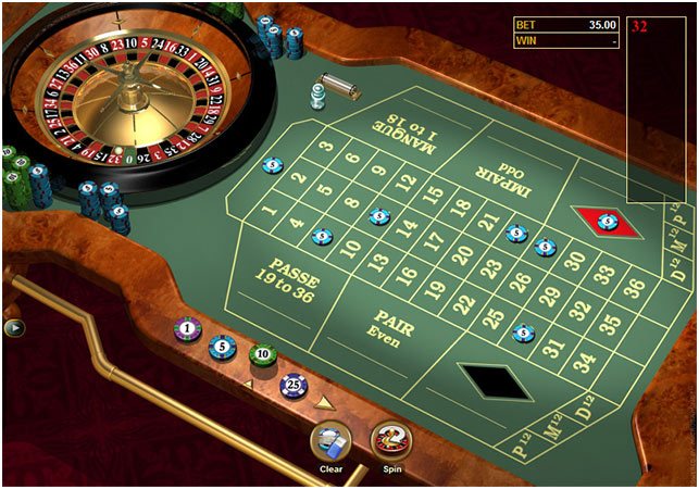 Roulette game screen